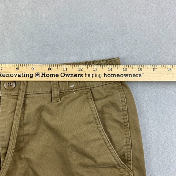 Uniqlo Mens Pants Small 27-30 Beige Tan Cargo Tapered Drawstring Cotton Spandex - Picture 4 of 10